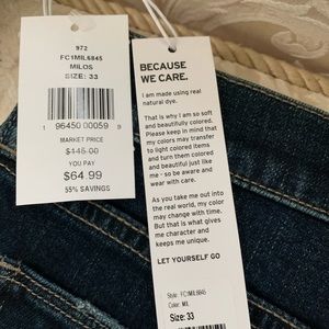 Men’s Hudson jean shorts.  Dark blue, size 33.